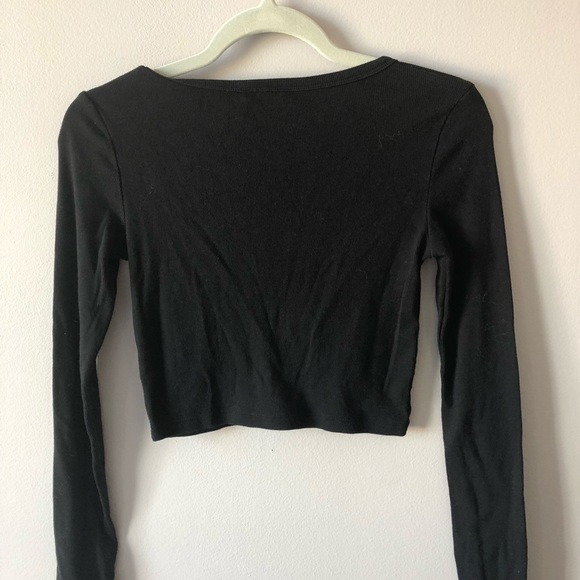 Talula Long-Sleeve Crop Top in Size S - Picture 2 of 3